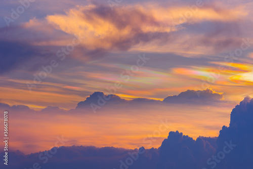 The sky with cloud beautiful Sunset background