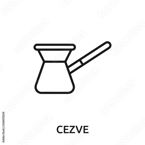 cezve icon vector. cezve sign symbol for modern design.