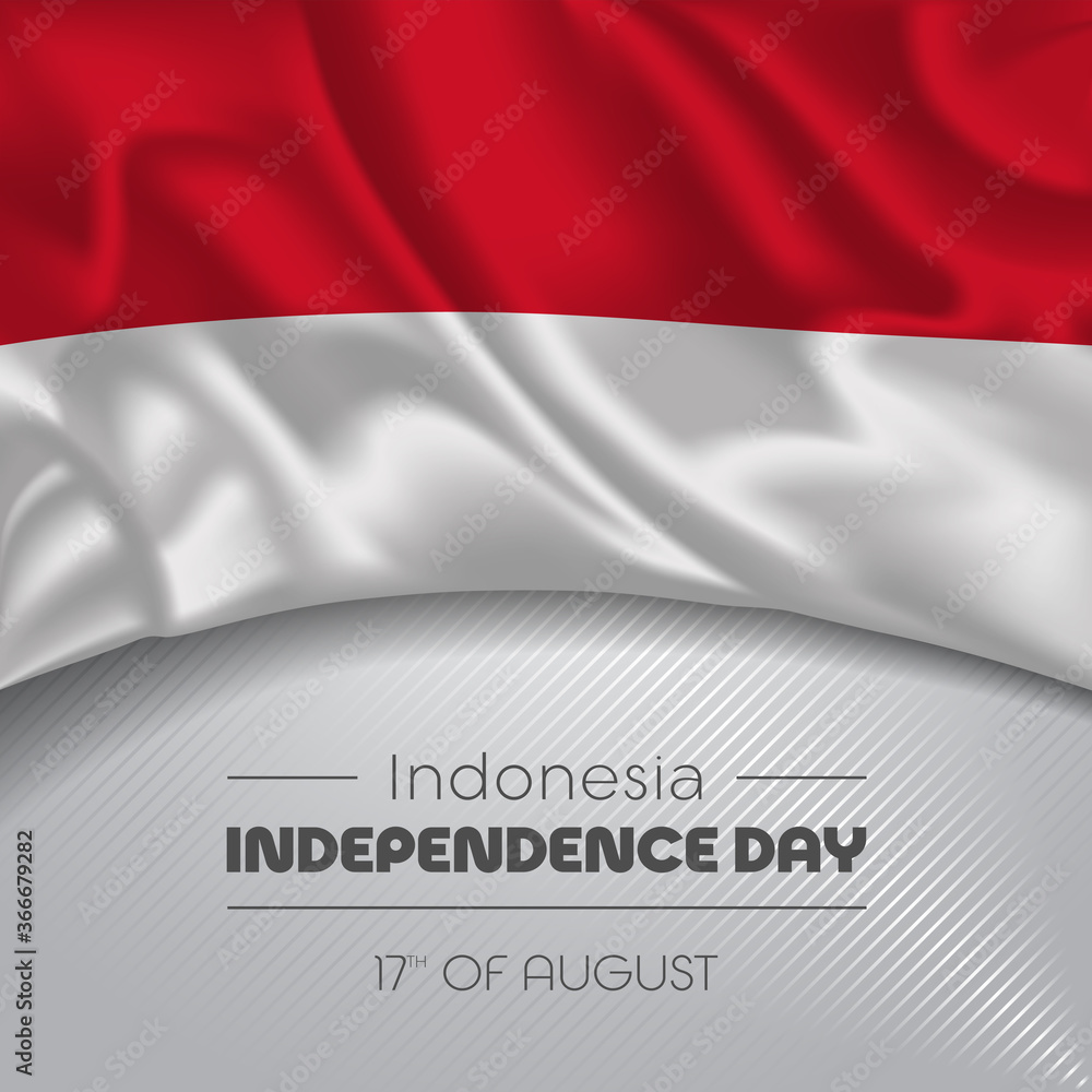 Indonesia happy independence day greeting card, banner vector illustration Indonesia happy independence day greeting card, banner vector illustration
