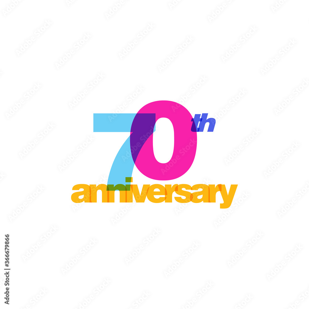 70th Years Anniversary Celebration Icon Vector Logo Design Template 70th Years Anniversary Celebration Icon Vector Logo Design Template