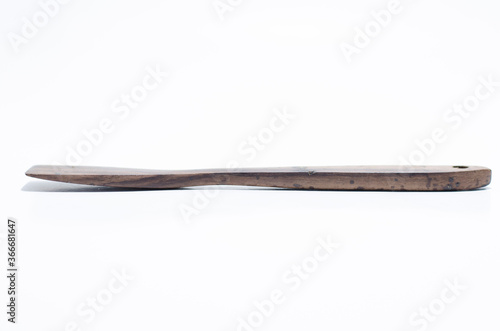 unique tradtional wooden stir on isolated white background