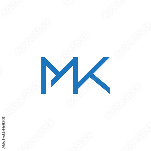 Free Download letter mk simple linked geometric line symbol logo vector - GFXLoad