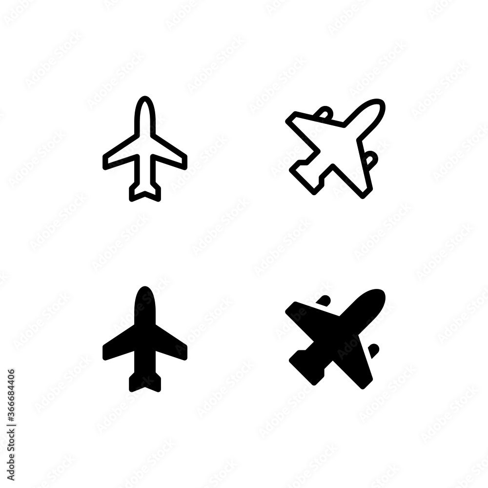 Jet Icon Logo Vector Symbol. Plane Icon