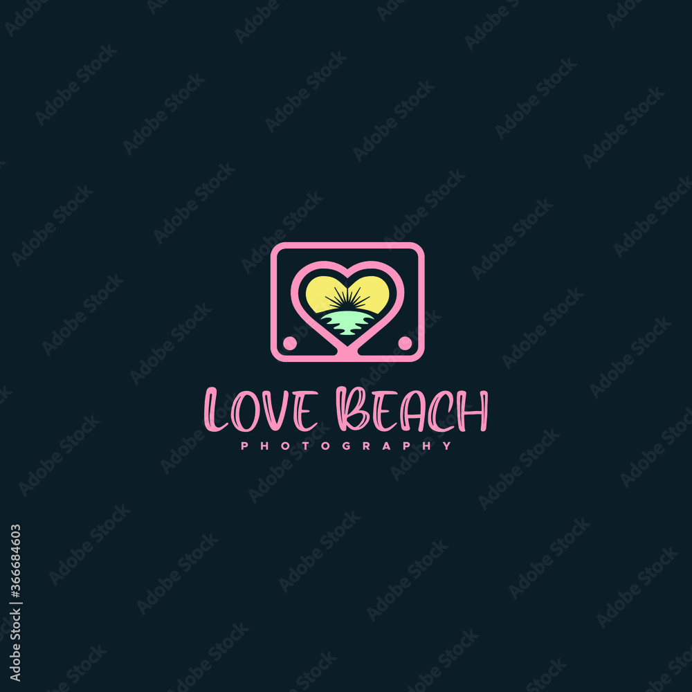 Love Beach Photography Logo Design Love Beach Photography Logo Design