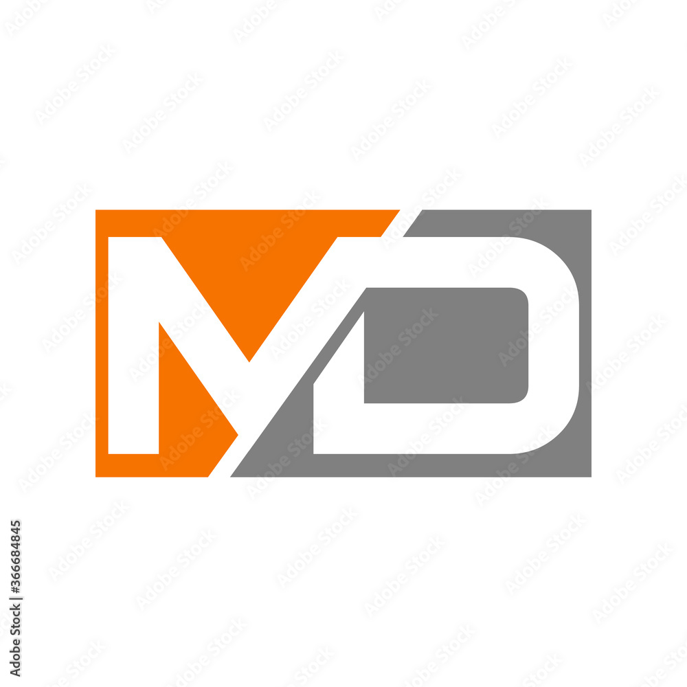 abstract MD logo initial D & M letter graphic concept vector icon template abstract MD logo initial D & M letter graphic concept vector icon template