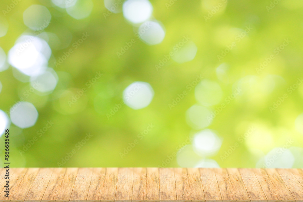 spring background with wooden bokeh
