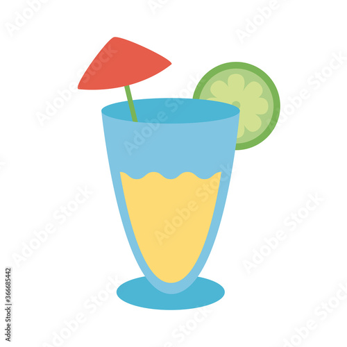tropical cocktail flat style icon