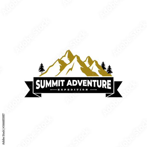 summit expedition logo vector illustration