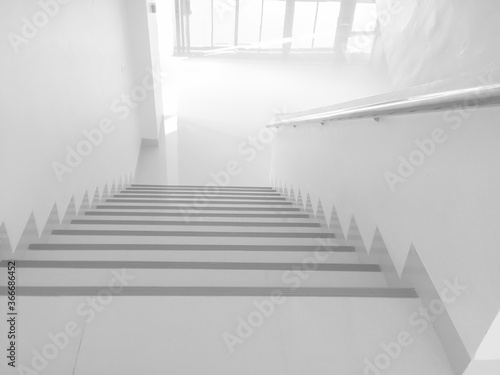 White staircase steps