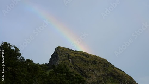 rainbow in the mountains