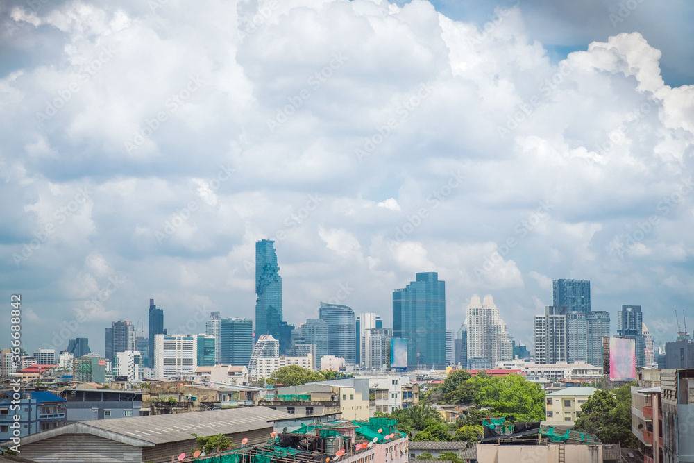 Aerial view of cityscape modern office building and living place in Bangkok, Thailand. Aerial view of cityscape modern office building and living place in Bangkok, Thailand.