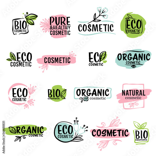 Eco cosmetics and organic production, ecological product labels