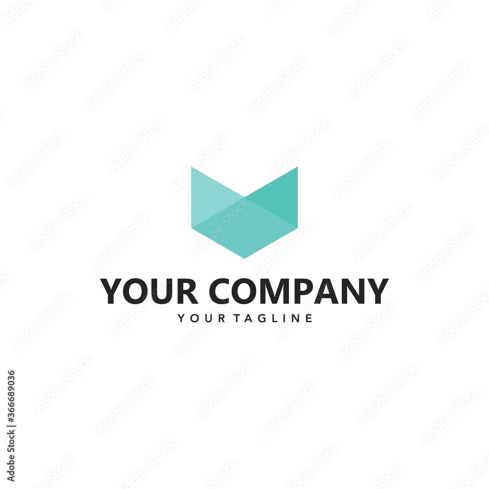 Naklejka premium Cool and elegant initial letter V