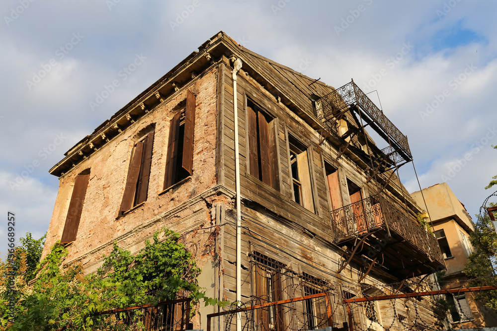 Old Houses in Fener District, Istanbul, Turkey