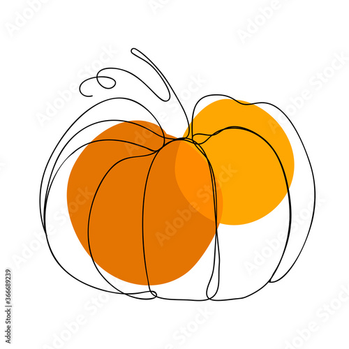 Autumn icon Line art. Abstract minimal floral and leaf design for spirng and autumn banner, prints, floral wall art, Home decor picture, fabric and wallpaper. Vector illustration