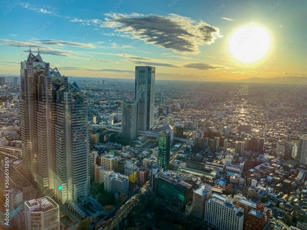 Obraz premium 都庁からの夕暮れ