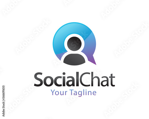 Free Download Social Chat Logo Design - GFXLoad