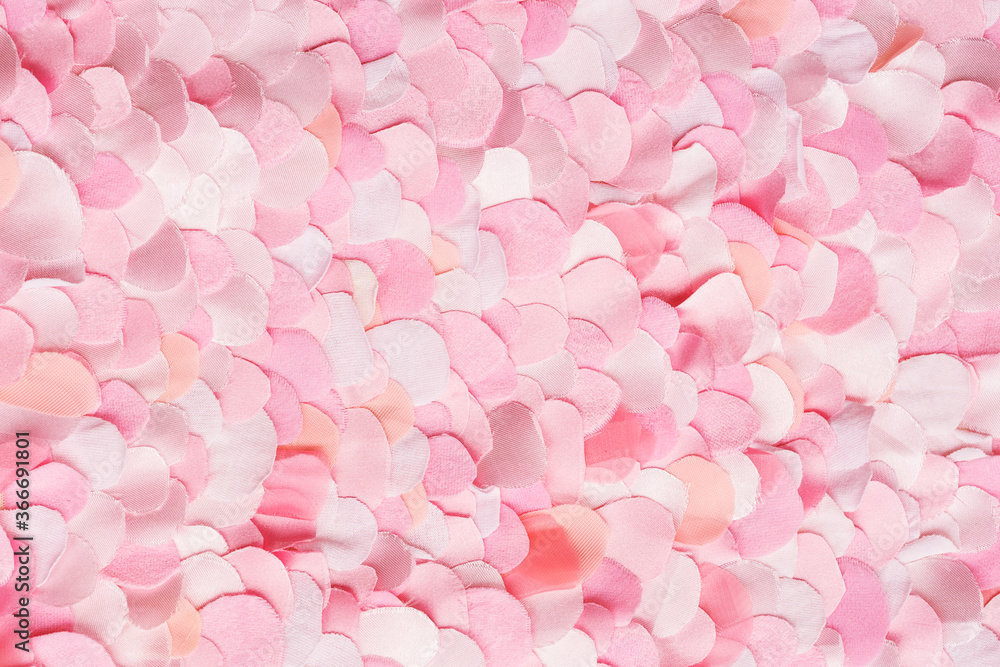 Light pink textile petals