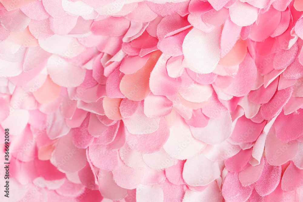 Soft tender pink textile petals composition Soft tender pink textile petals composition