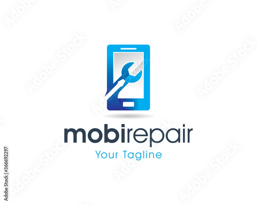 Mobile Repair Logo Design, Concept, Icon, Symbol, Vector