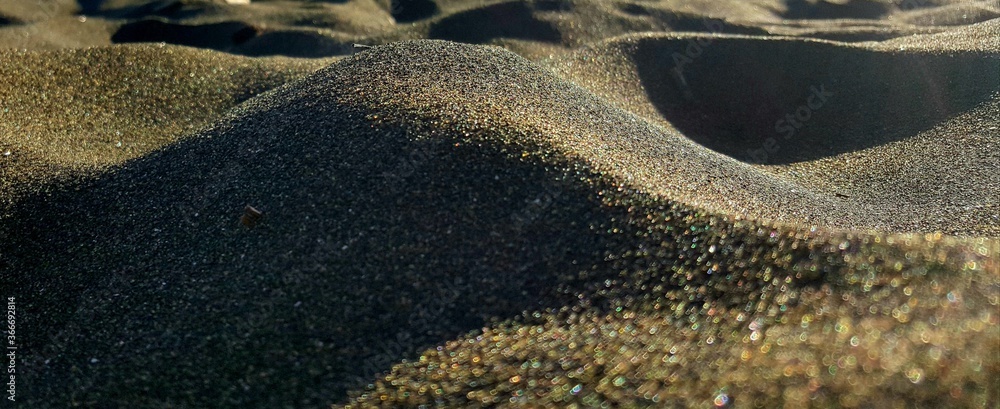 Obraz premium close up on black sand