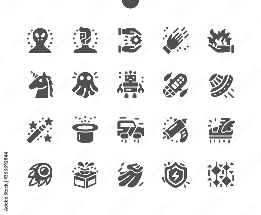 Fantasy Well-crafted Pixel Perfect Vector Solid Icons 30 2x Grid for Web Graphics and Apps. Simple Minimal Pictogram