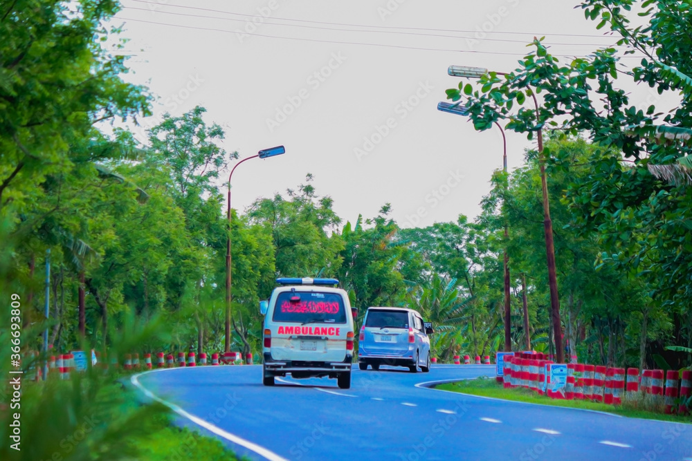 Obraz premium bus on the road