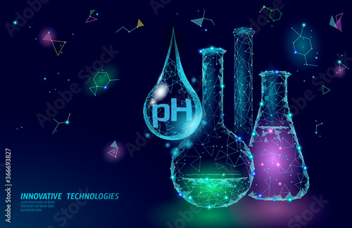 Water pH laboratory analysis chemistry science technology. School research education microscope lab data potential test. Medicine health concept vector illustration