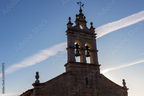 Bell tower of the church in Sarria, Capela Do Salvador de Sarria. The way of Saint James. The French Camino photo