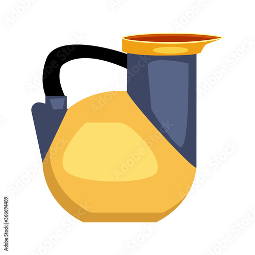 Ancient Greek askos flat icon. Incense, oil, pottery vessel. Greek vases concept. illustration can be used for topics like ancient history, Greece, archaeology photo