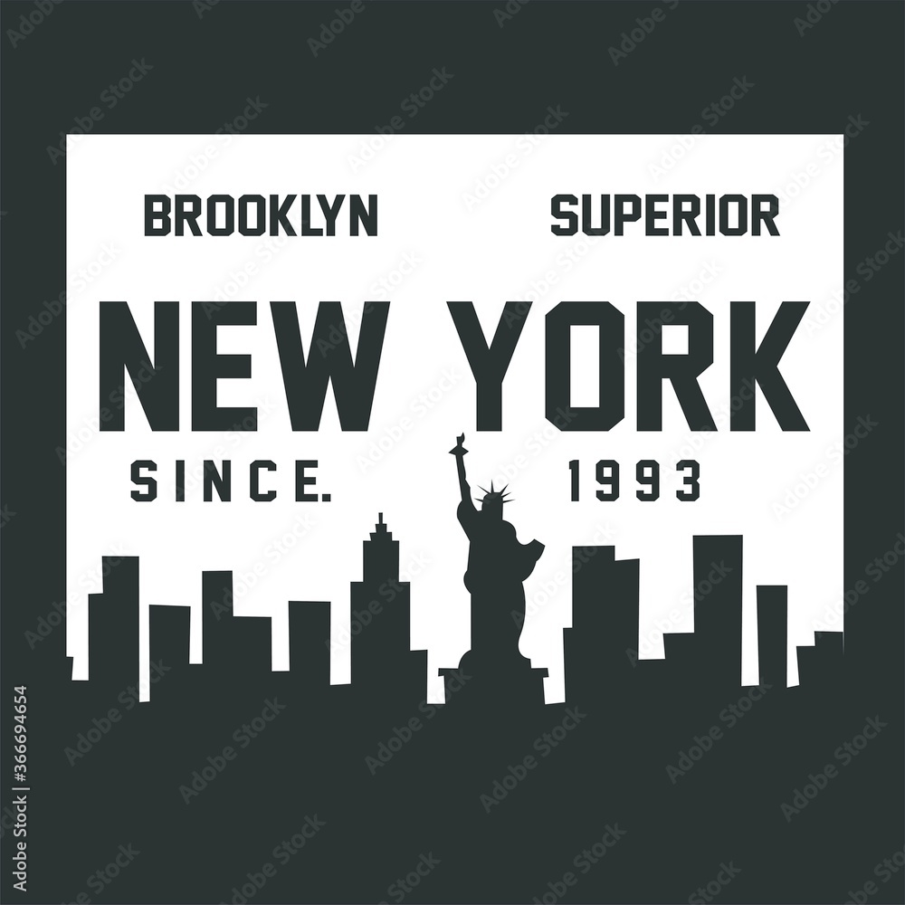 new york city typography design graphic t shirt vector illustration artistic idea - vector