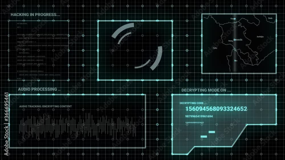 Blinking and switching indicators and statuses showing work of command ...