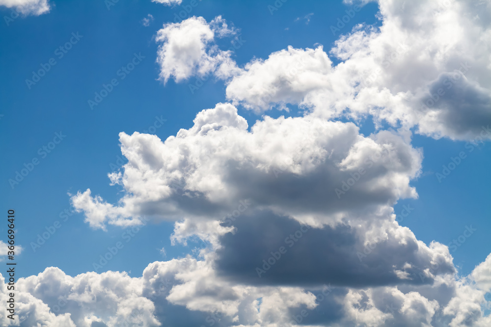 Blue sky background with white clouds