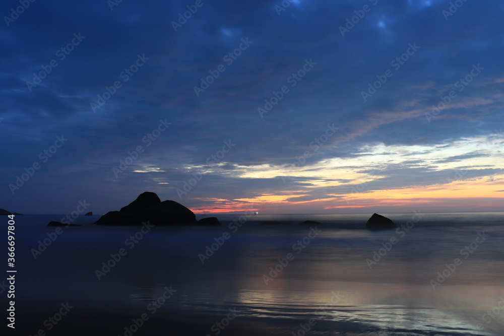 Beautiful sunset at Agonda Beach - Goa 