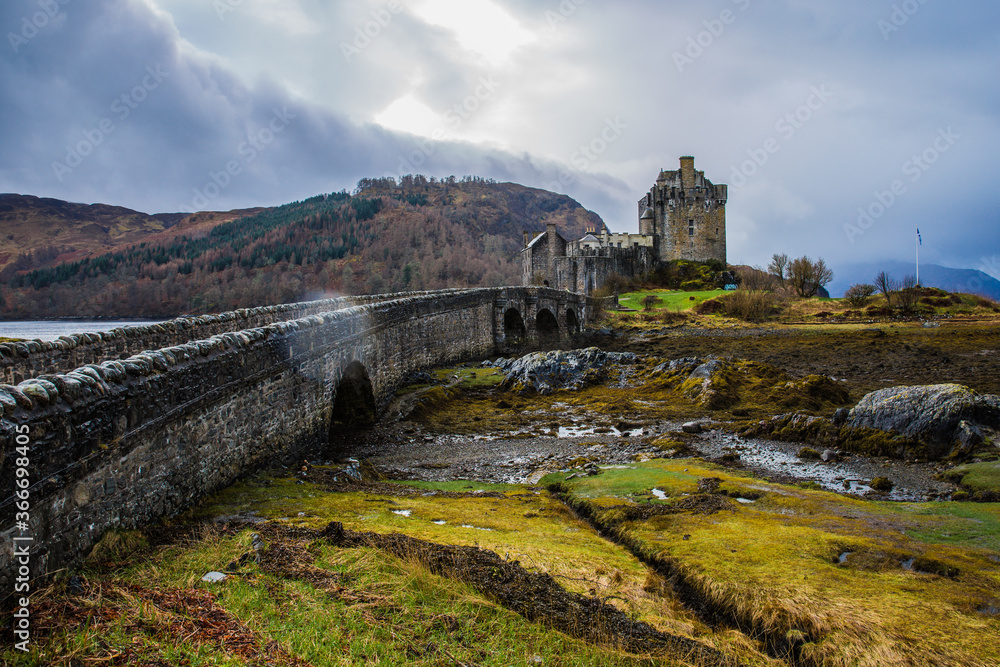 Stumbling upon Eliean Donan Castle whilst driving along the coast through Scotland