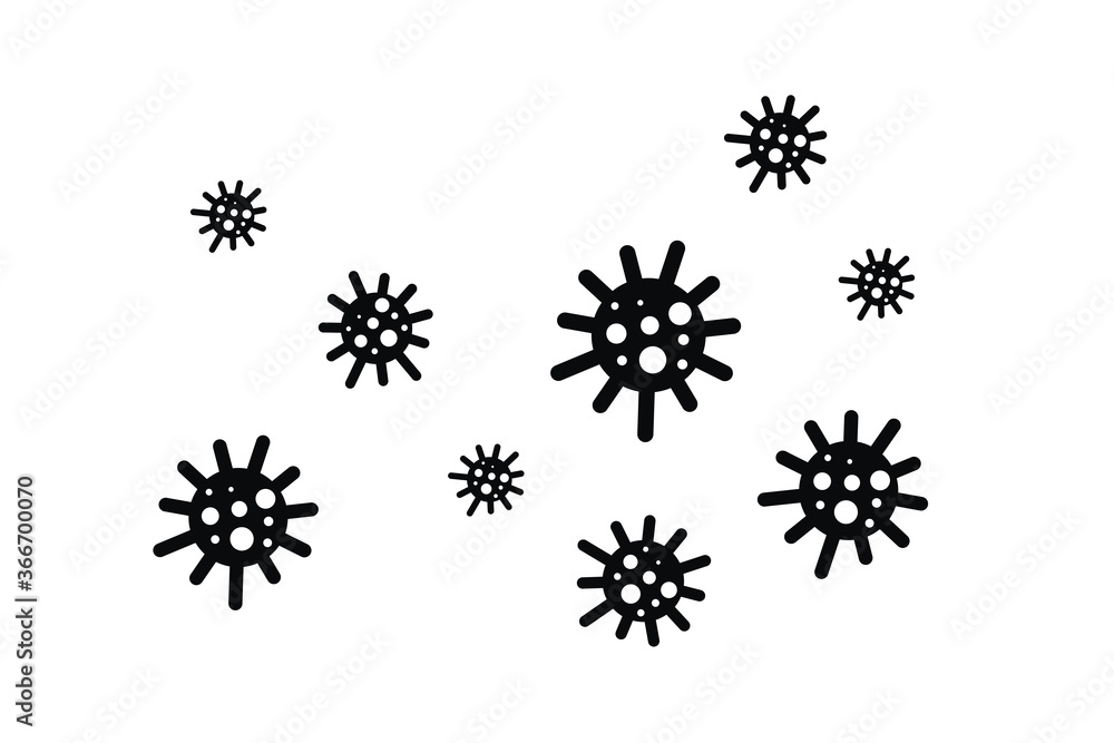 Coronavirus 2019-nCoV icon. Coronavirus Bacteria. Coronavirus Concepts. Vector illustration.