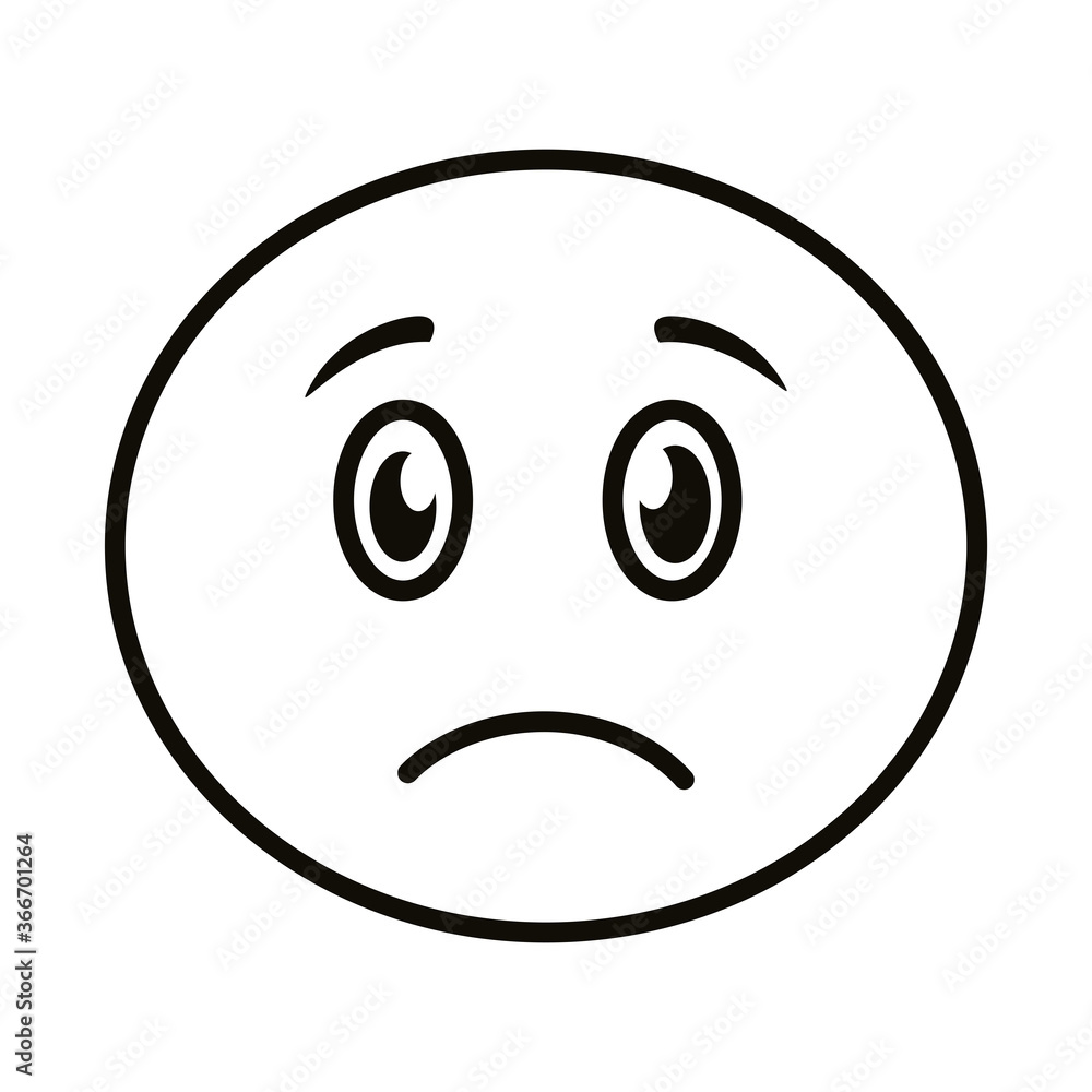terrified emoji face classic line style icon terrified emoji face classic line style icon