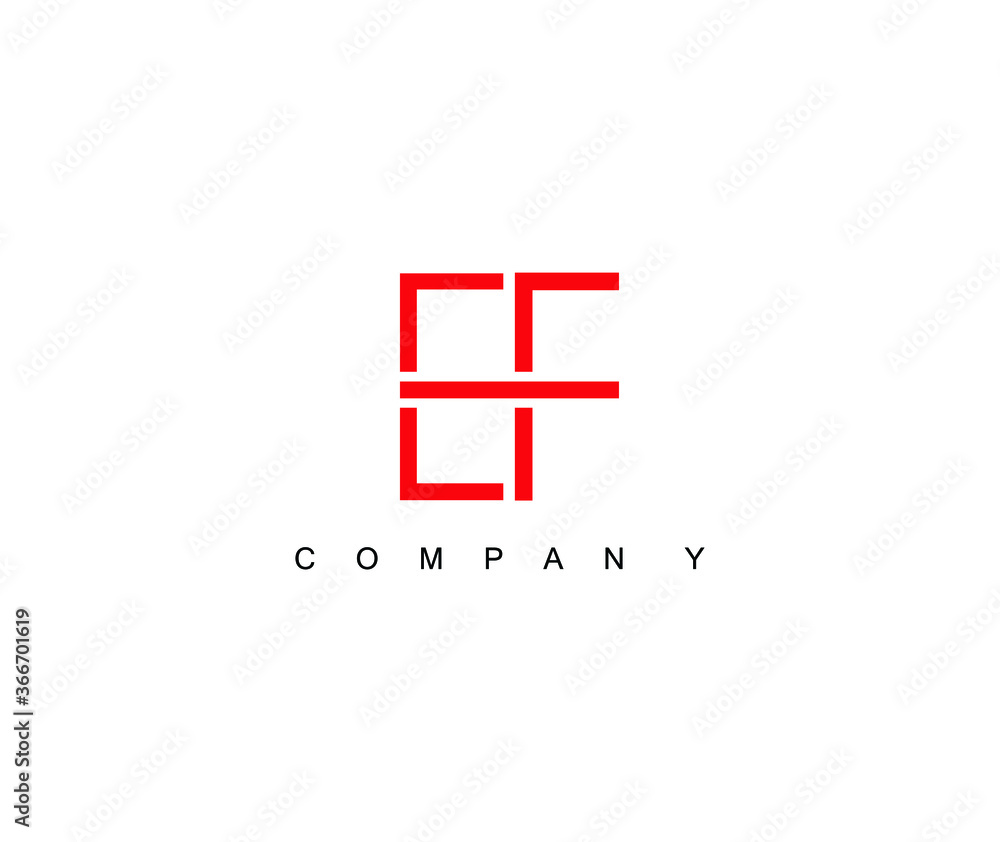 Fototapeta premium EF logo design