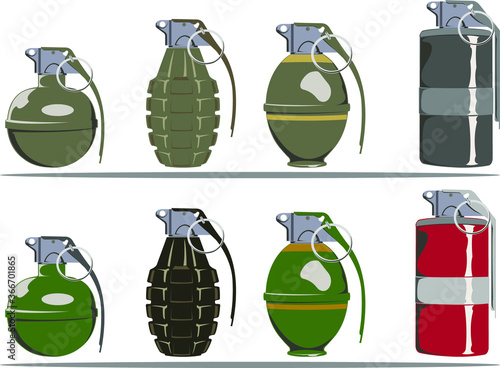 Set of hand grenade