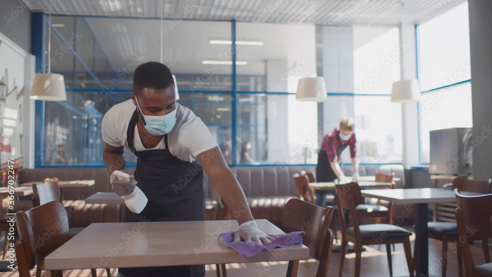 To work and rest. Restaurant workers. clean the table. restaurant workers foot. arabian restaurant workers.