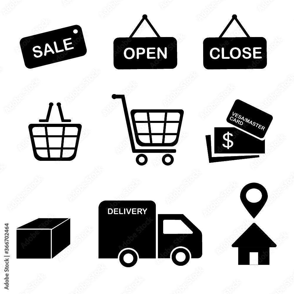 vector shopping cart icons set vector shopping cart icons set