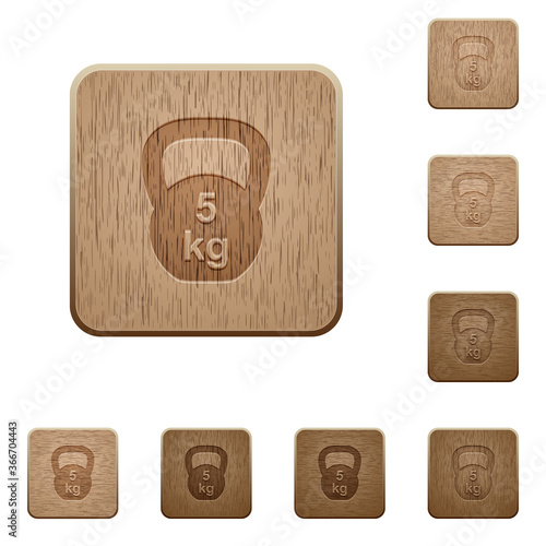 Kettlebel 5 Kg wooden buttons