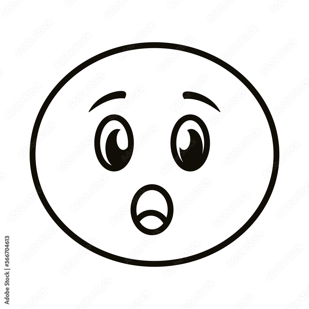 terrified emoji face classic line style icon terrified emoji face classic line style icon