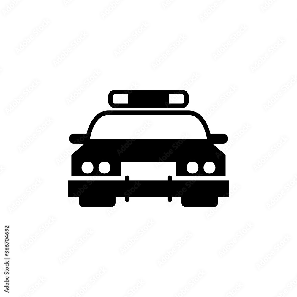 police car icon vector symbol template