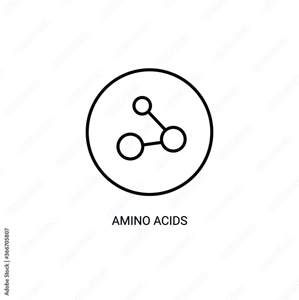 Vitamin, amino acids thin line icon. Element of vitamin icon. Stock Vector  | Adobe Stock