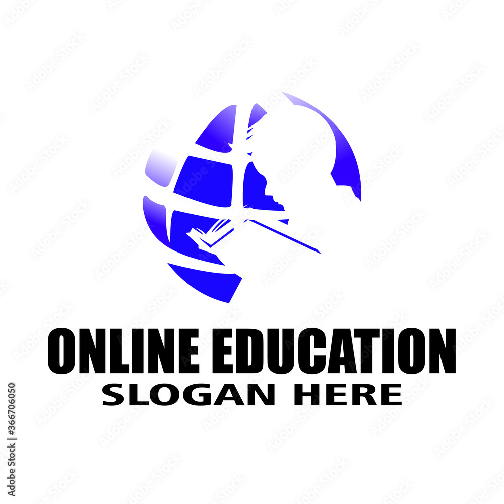Online education logo design template Stock Vector | Adobe Stock