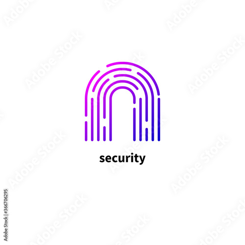 Security abstract minimal line icon
