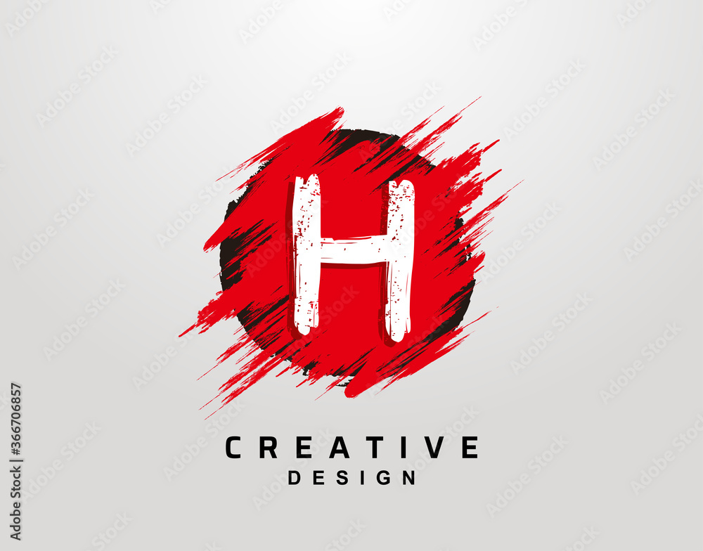 H Letter Logo In Circle Grunge Splatter Element. Red Grunge Ink Splash Explosion Icon design. H Letter Logo In Circle Grunge Splatter Element. Red Grunge Ink Splash Explosion Icon design.