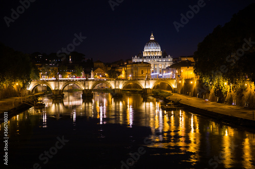 Reflection of Vatican City at night  © Mark
