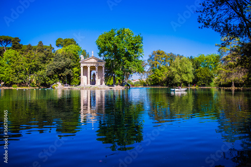 Beautiful reflection in Villa Borghese Gardens